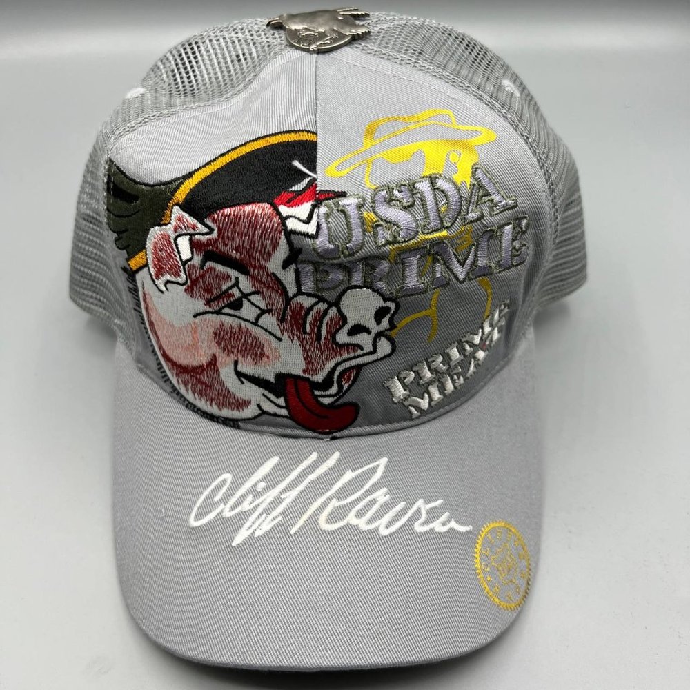 Vintage Cliff‎ Raven Hat Gray Ed Hardy Japanese tattoo Snap back Trucker Cap 90s